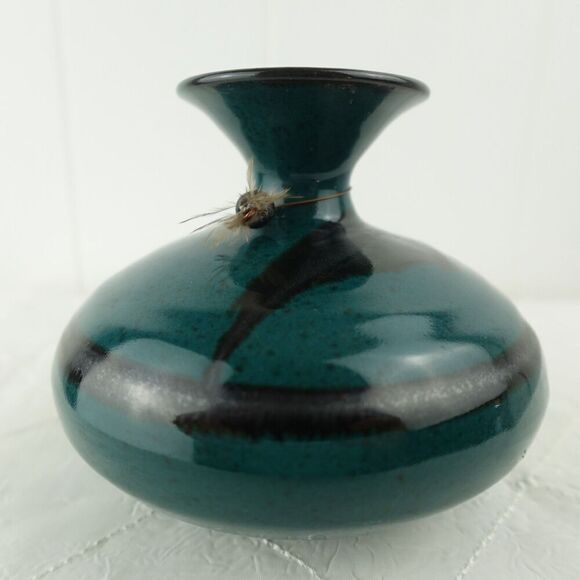 Robert Butler Vase Feather River Art Pottery Artist Signed - Picture 3 of 6